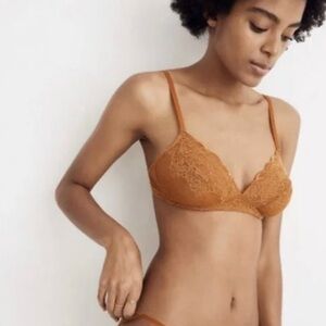 *NWT* Madewell // Lace Camila Bralette in Faded Rust